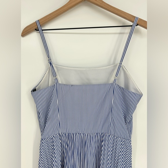 Armani Exchange Striped Pleated Midi Dress Women's 8- Nautical Beach Vacation - Picture 10 of 14